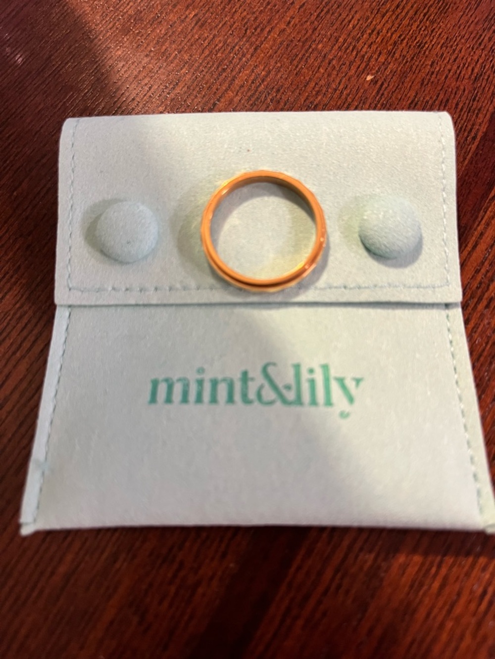 mint&lily Gold Tone Fidget Ring - Gold